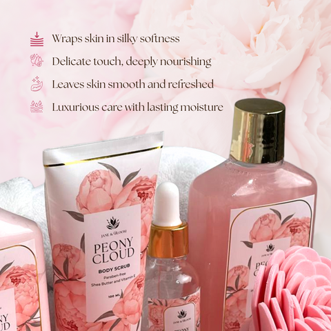 Christmas Spa Gift Basket - Peony Cloud - Premium Pink
